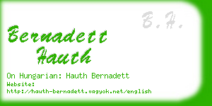 bernadett hauth business card